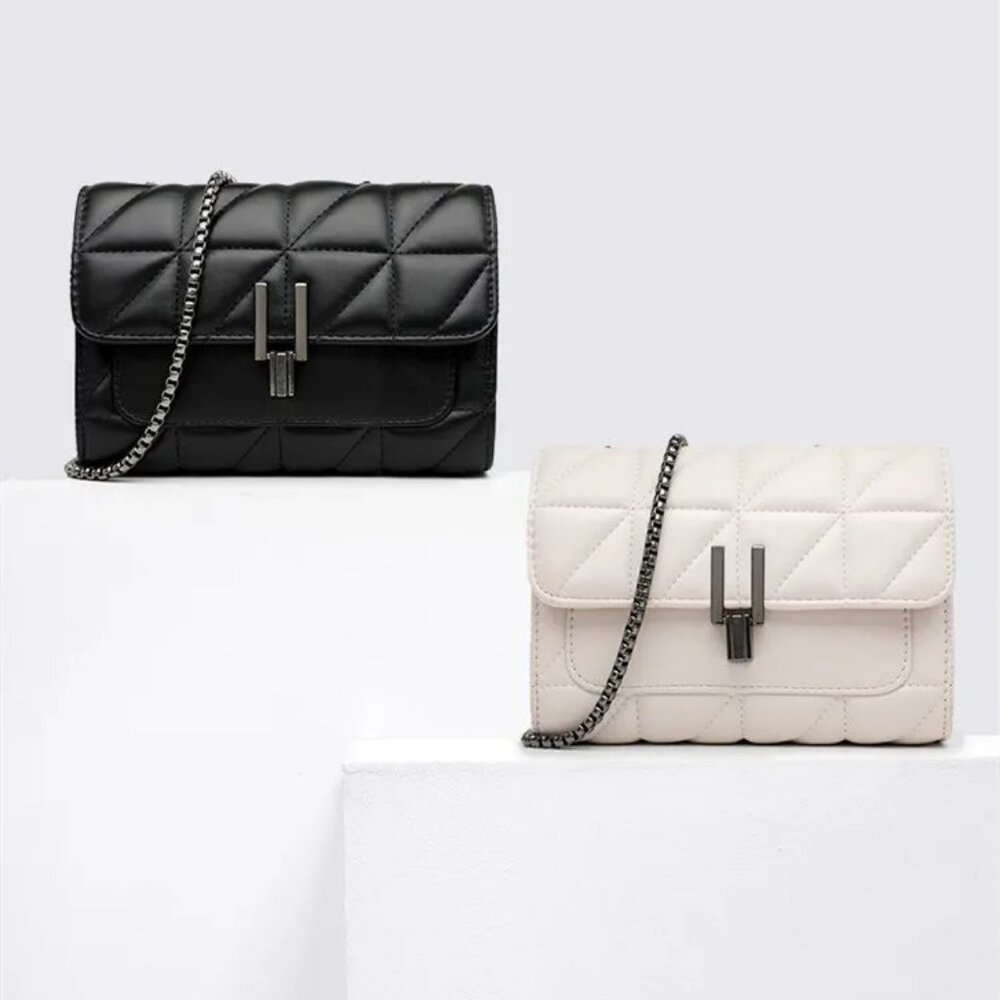 Leather Chain Crossbody Bag